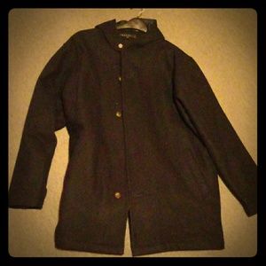 Perry Ellis Portfolio 100% wool coat XXL, hooded